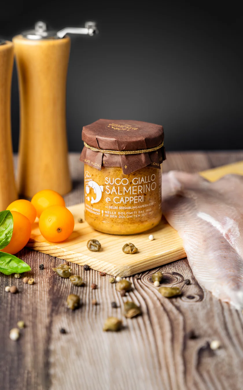 hover Sugo giallo salmerino e capperi